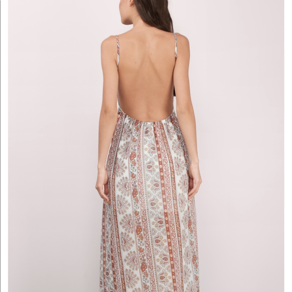 Open Back Fringe Maxi Dress